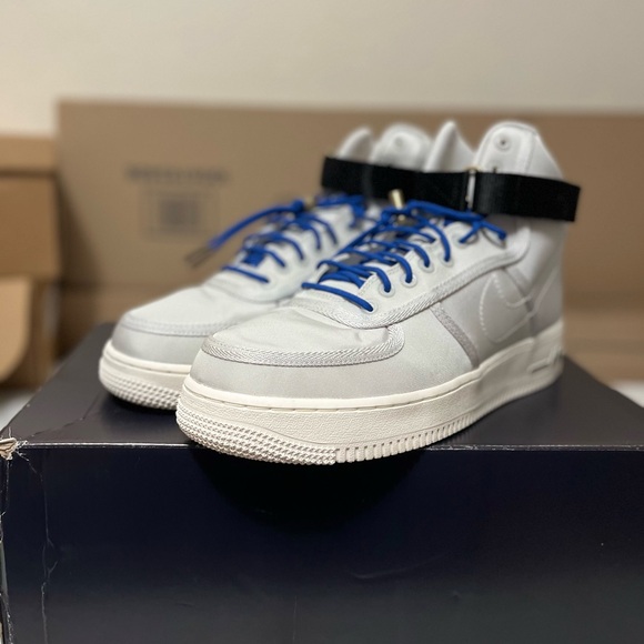 NIKE Men Air Force 1’s High👟 Reflective with blue laces size 10.5🩶 - Picture 5 of 6